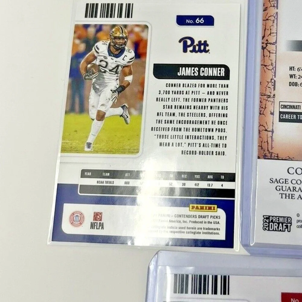 2021 Panini Leaf SAGE Football Rookie Autograph Card Lot‎ James Conner /20 NEW